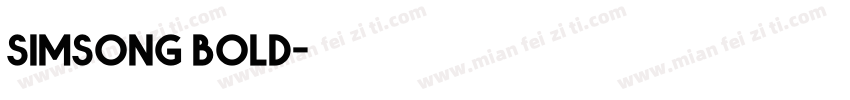 simsong bold字体转换